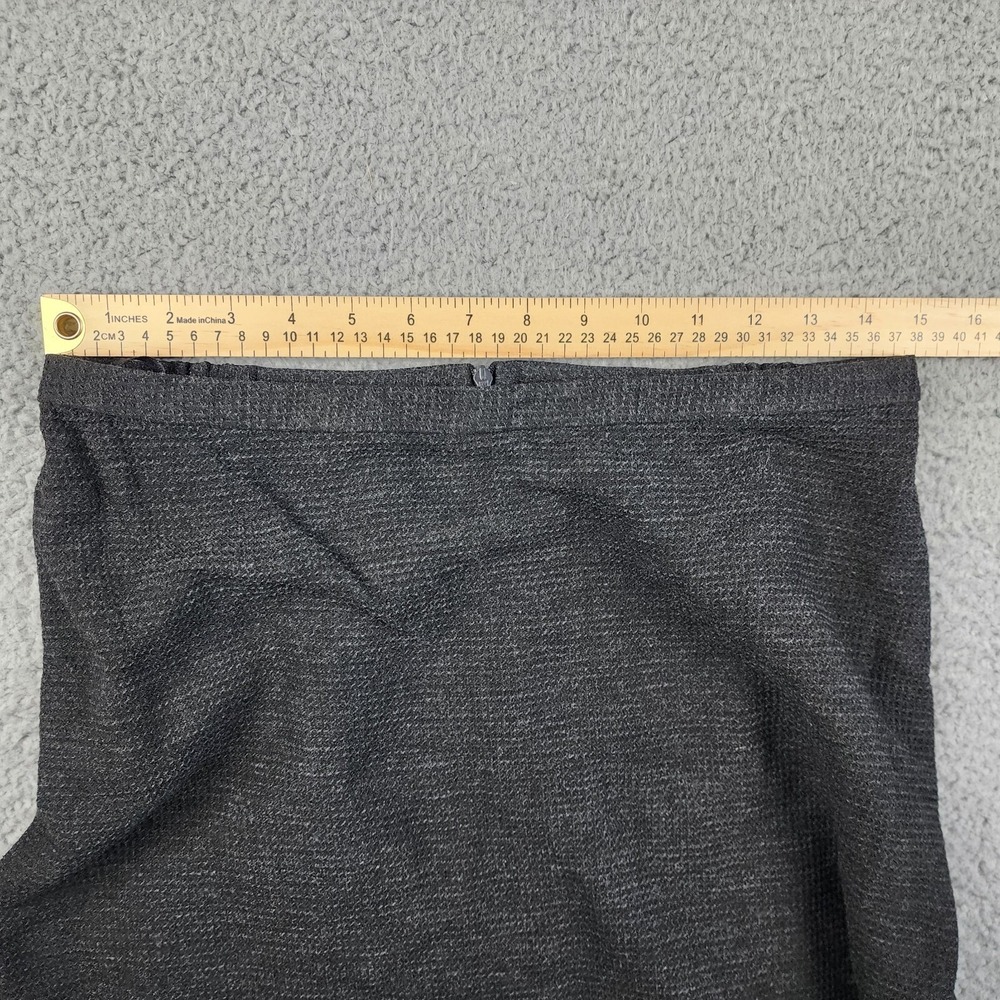 Eileen Fisher Skirt M Black Midi Lagenlook Pencil Waffle Wool Rayon Dress Casual - Picture 3 of 13